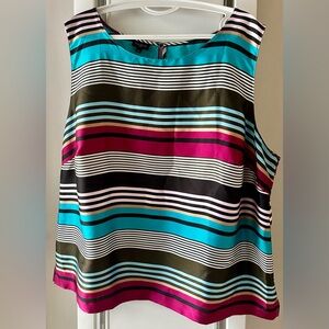 Talbots Colorful Striped Sleeveless Top